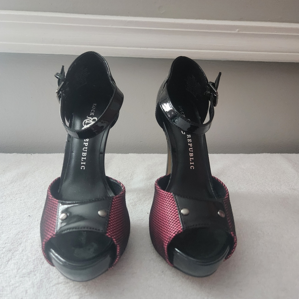 Rock Republic, black patent leather, size 7 shoes